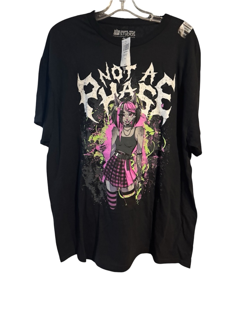 Not A Phase Graphic Tee with Pink & Neon Green Punk Girl